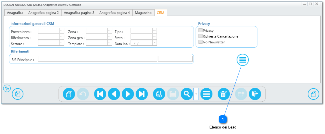 2.1.1. Clienti (Anagrafica clienti - gestione)