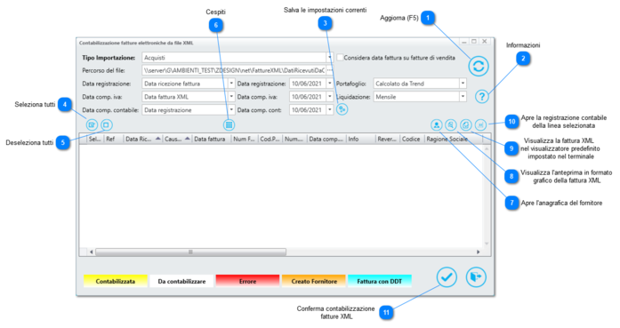 5.3.10. Contabilizzazione fatture elettroniche da file XML